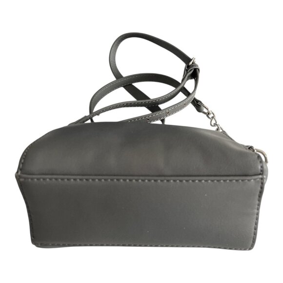 David Jones Paris Gray Crossbody Bag – Faux Leather Chain Strap Purse – 6x9 - Picture 5 of 9
